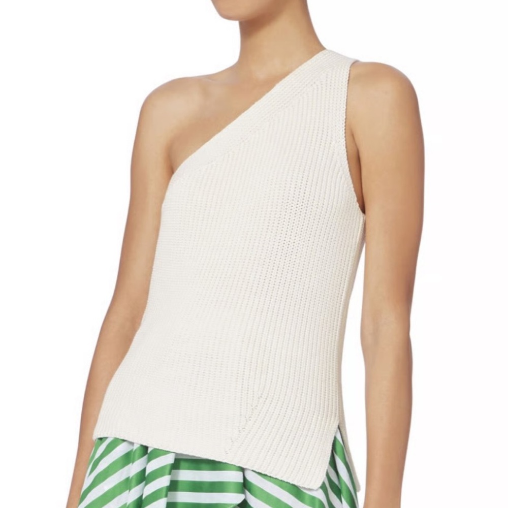 INTERMIX Amber Knit one shoulder top
